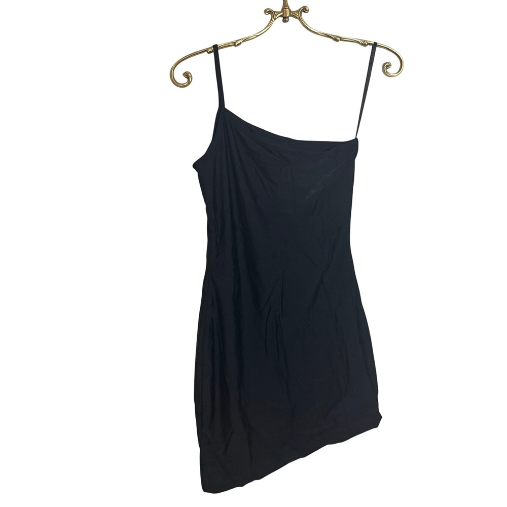 Superdown Black One Shoulder‎ Mini Dress Size M Nylon Spandex REVOLVE